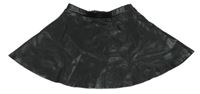 Černá koženková kolová sukně H&M