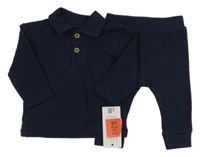 Nové - 2Set - Tmavomodrá mikina s límečkem + turecké tepláky George