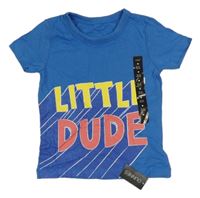 Nové - modré tričko s nápisy St. Bernard