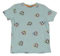 Světlemodré pyžamové tričko s míči 