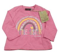 Nové - růžové triko s duhou a nápisem CANADA