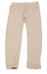 Světlepudrové tepláky s perforovanými srdiečkami a volánikmi George