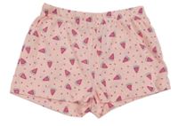 Svetloružové kraťasy s melónmi GIRLS