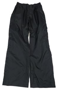 Černé šusťákové podšité kalhoty H&M