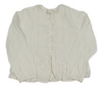 Bílá pruhovaná crop halenka ZARA