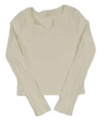 Smotanové rebrované crop tričko PRIMARK