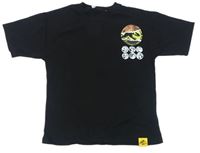 Čierne tričko s dinosurem Jurský svět Zara