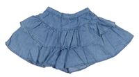 Modrá ľahká rifľová sukňové kraťasy Matalan