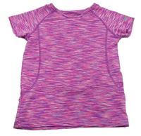 Fialovo-neónově ružové melírované športové tričko zn. H&M