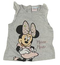 Sivé melírované tričko s Minnie zn. Disney