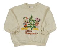 Béžová mikina s Minnie a Mickeym Next