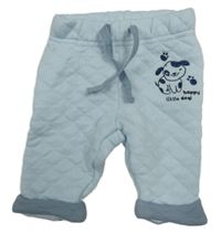 Světlemodré prošívané tepláky se psem Orsolino