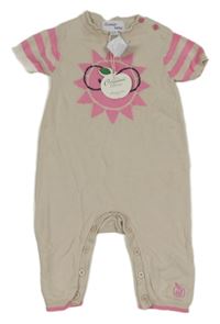 Nové - Béžový pletený overal se sluncem