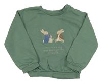 Zelená mikina s králíky - Peter Rabbit M&S