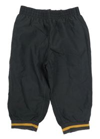 Antracitové šušťákové podšité nohavice