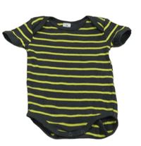 Antracitovo-limetkové pruhované body Topomini