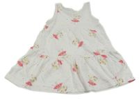 Biele bavlnené šaty s myškami Name it