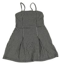 Sivo-čierne kockované šaty C&A