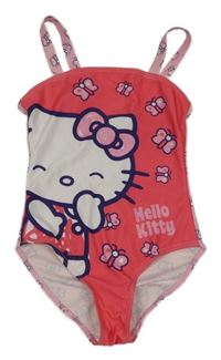 Jahodovo-růžové jednodílné plavky s Hello Kitty Sanrio
