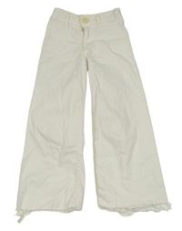 Bílé široké rifle Zara