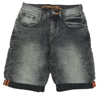 Tmavosivé teplákové rifľové kraťasy Chapter Young