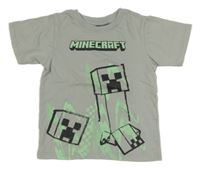 Šedé tričko s Minecraft