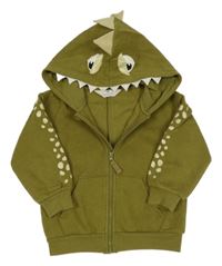Zelená prepínaci mikina s kapucí - dinosaurus H&M
