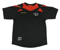 Černo-červené sportovní triko s nápisem