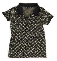 Kaki-béžové úpletové polo tričko Matalan