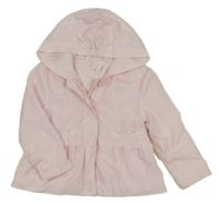 Svetloružová šušťáková jarná bunda s kapucňou