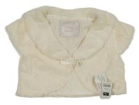 Nové - Smotanové kožušinové podšité prepínaci bolerko St. Bernard