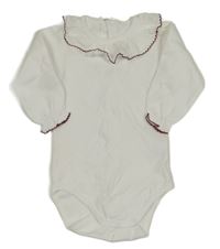 Biele body s golierikom