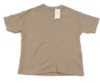 Nové - hnědé žebrované tričko M&S