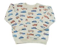 Smotanová mikina s farebnými autami Nutmeg