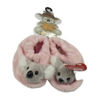 Nové - ružové plyšové papučky s medvedíkmi