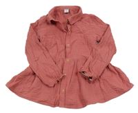 Starorůžová mušelínová tunika s límečkem Dopodopo