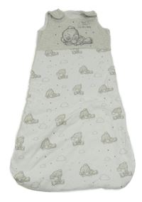 Bílo-šedý zateplený spací pytel s medvídky George