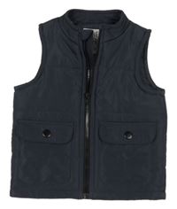 Tmavosivá šušťáková zateplená vesta F&F