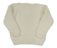 Biely pletený sveter