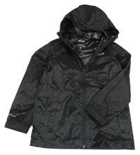 Černá šusťáková nepromokavá jarní bunda s kapucí Regatta