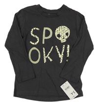 Nové - tmavošedé triko s nápisem Mothercare