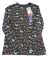 Nové - tmavosivé pyžamové tričko s barevnými ovladači Primark