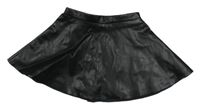 Čierna koženková kolová sukňa H&M