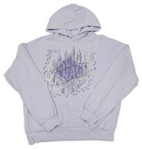 Lila mikina s nápisom a kapucňou H&M