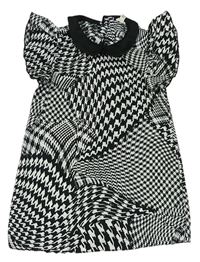 Čierno-biele vzorované ľahké šaty River Island