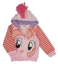 Růžová propínací mikina s kapucí s třásněmi - My little Pony 