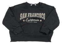 Antracitová mikina s nápismi M&S