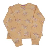 Marhuľová crop mikina s jednorožcami Dunnes