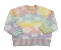 Farebný sveter s kvietkami Matalan