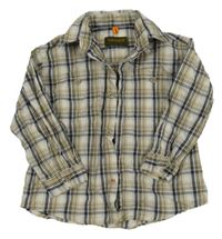 Béžovo-bílo-modrá kostkovaná košile Timberland